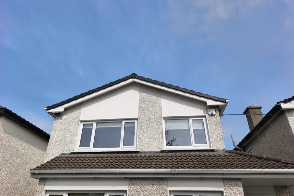 Semi-detached house with new roofline